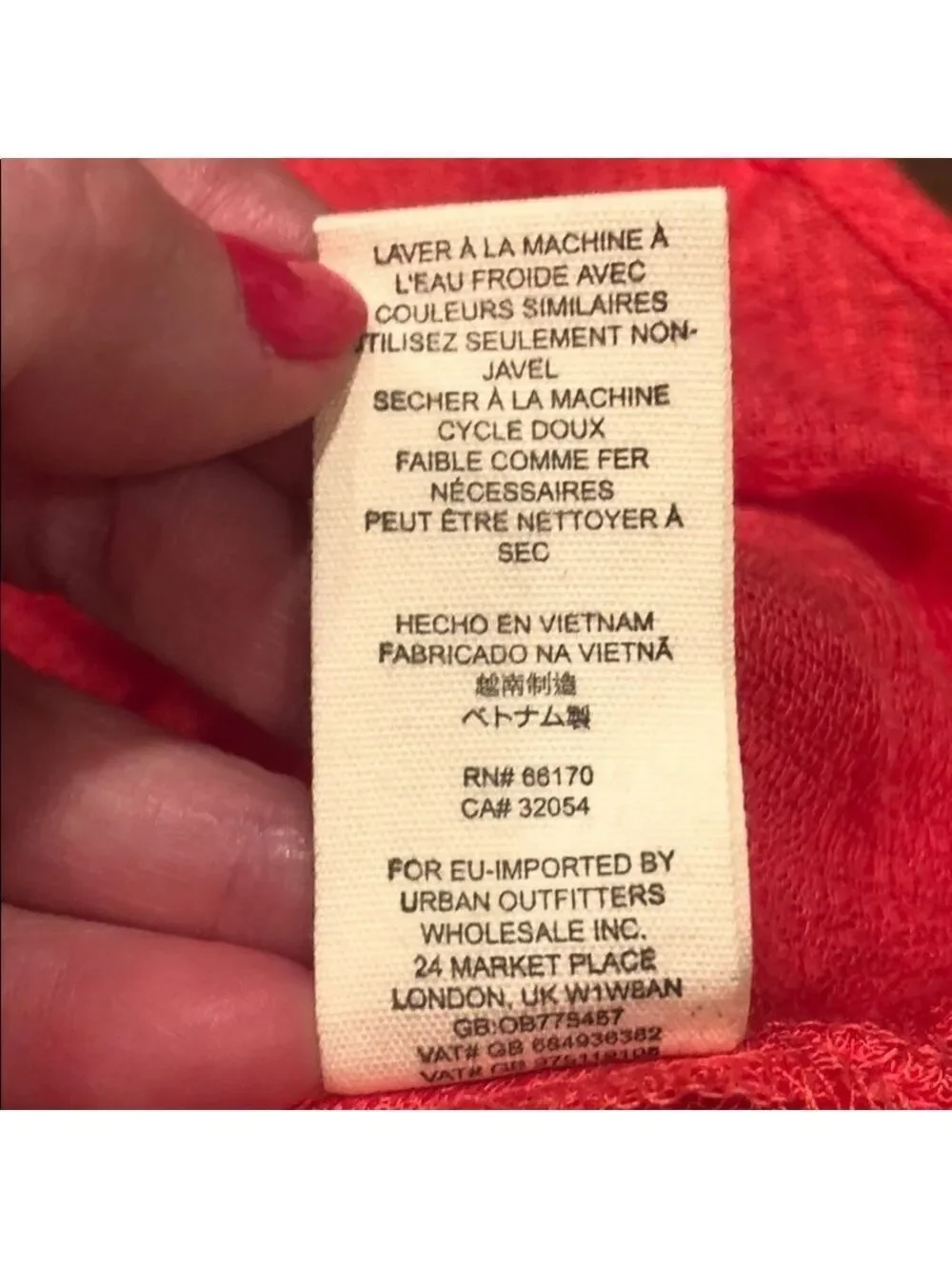 Free People morning size details